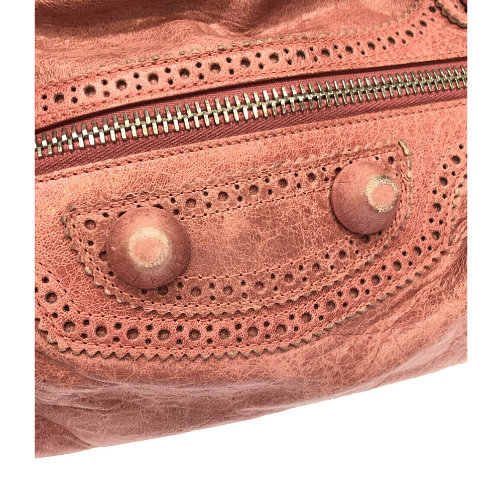 Balenciaga leather Bag Giant City Brogues pink - Picture 5 of 6